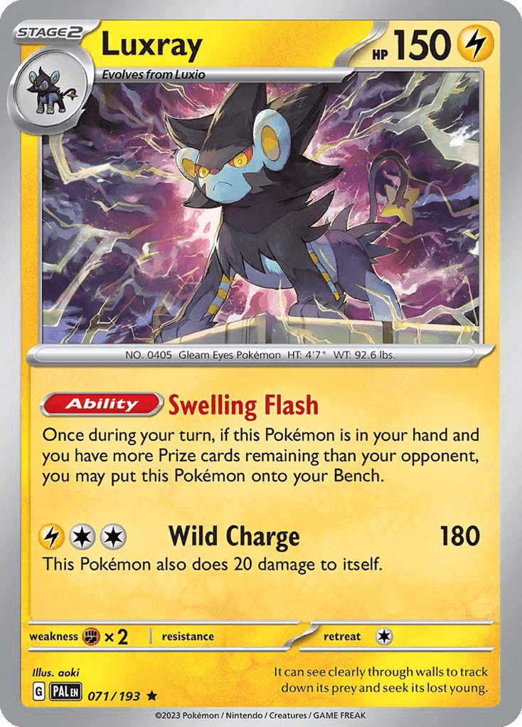 Luxray — SV02: Paldea Evolved Pokémon TCG card by aoki