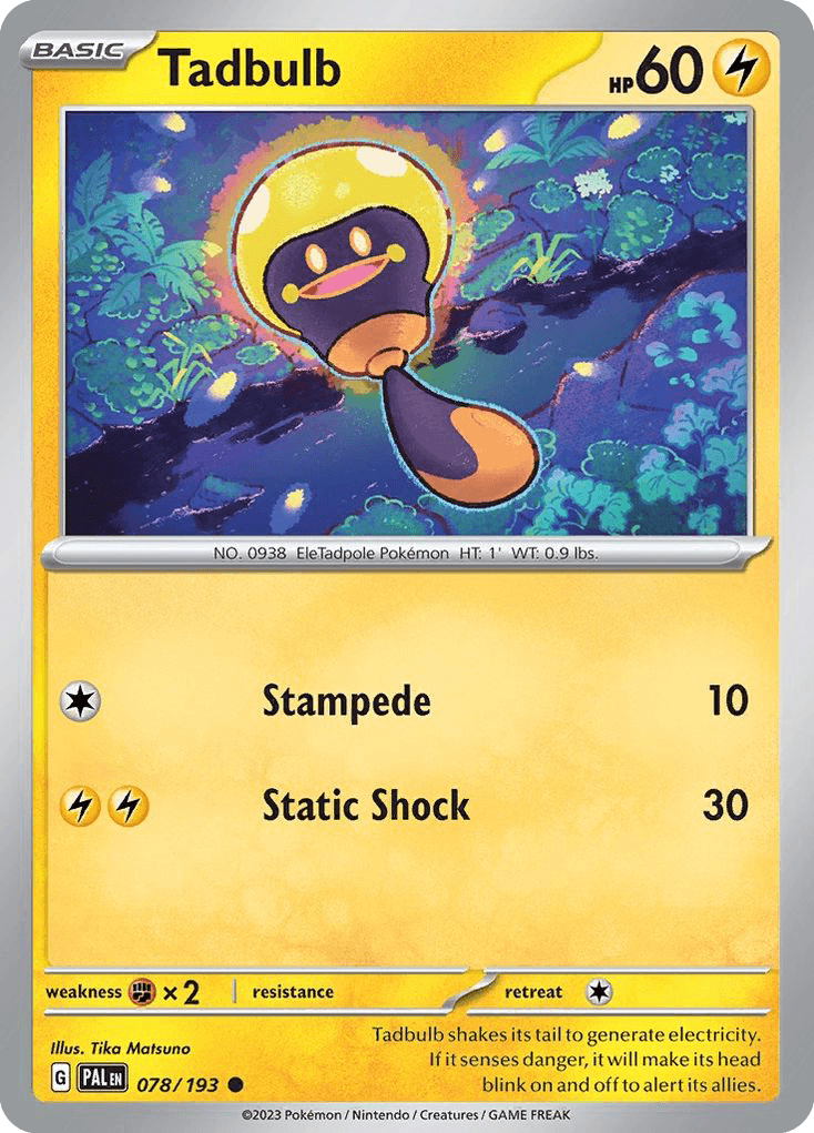 Tadbulb - 078/193 — SV02: Paldea Evolved Pokémon TCG card by Tika Matsuno