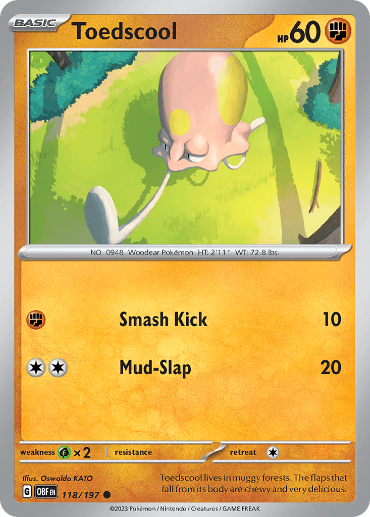 Toedscool — SV03: Obsidian Flames Pokémon TCG card by Oswaldo KATO