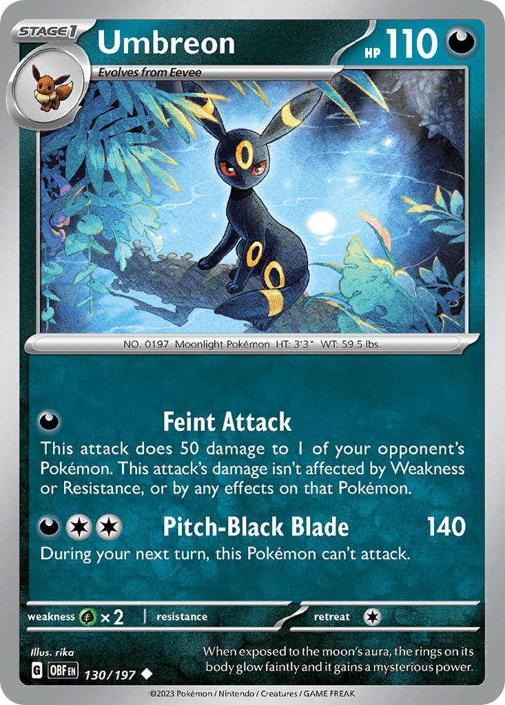 Umbreon — SV03: Obsidian Flames Pokémon TCG card by rika