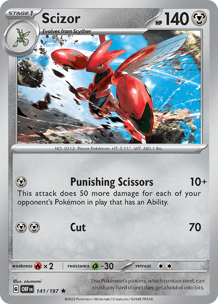 Scizor — SV03: Obsidian Flames Pokémon TCG card by otumami