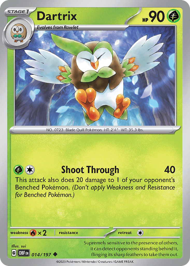 Dartrix — SV03: Obsidian Flames Pokémon TCG card by sui