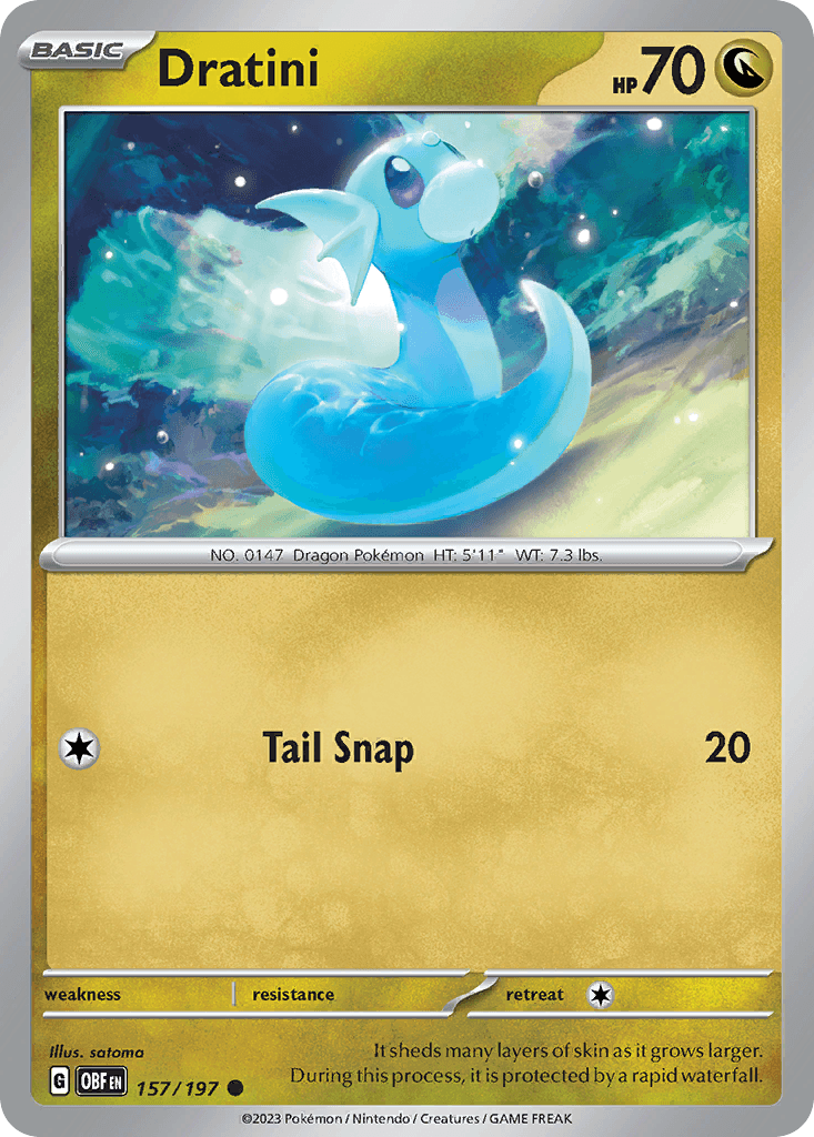 Dratini — SV03: Obsidian Flames Pokémon TCG card by satoma