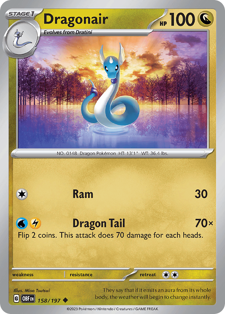 Dragonair — SV03: Obsidian Flames Pokémon TCG card by Misa Tsutsui