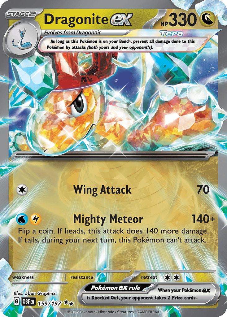 Dragonite ex — SV03: Obsidian Flames Pokémon TCG card by 5ban Graphics