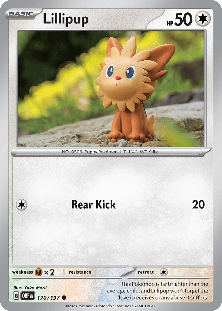 Lillipup — SV03: Obsidian Flames Pokémon TCG card by Yuka Morii