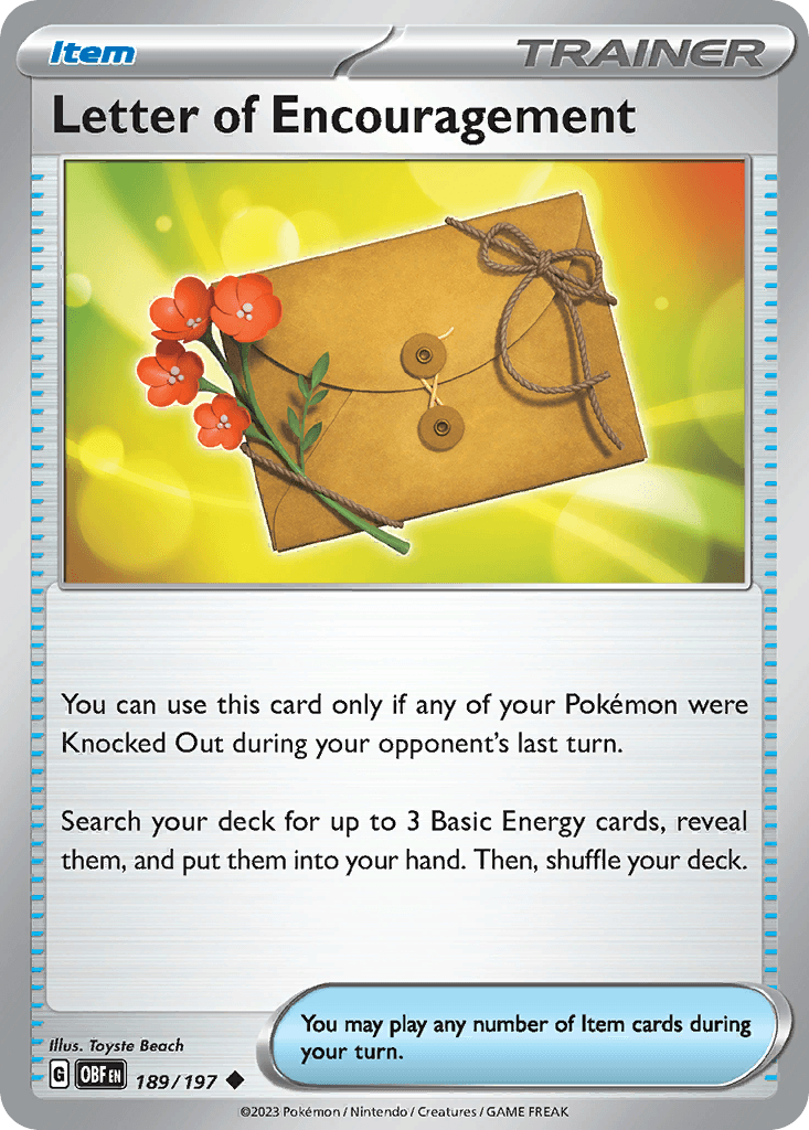 Letter of Encouragement — Prize Pack Series Cards Pokémon TCG card by Toyste Beach