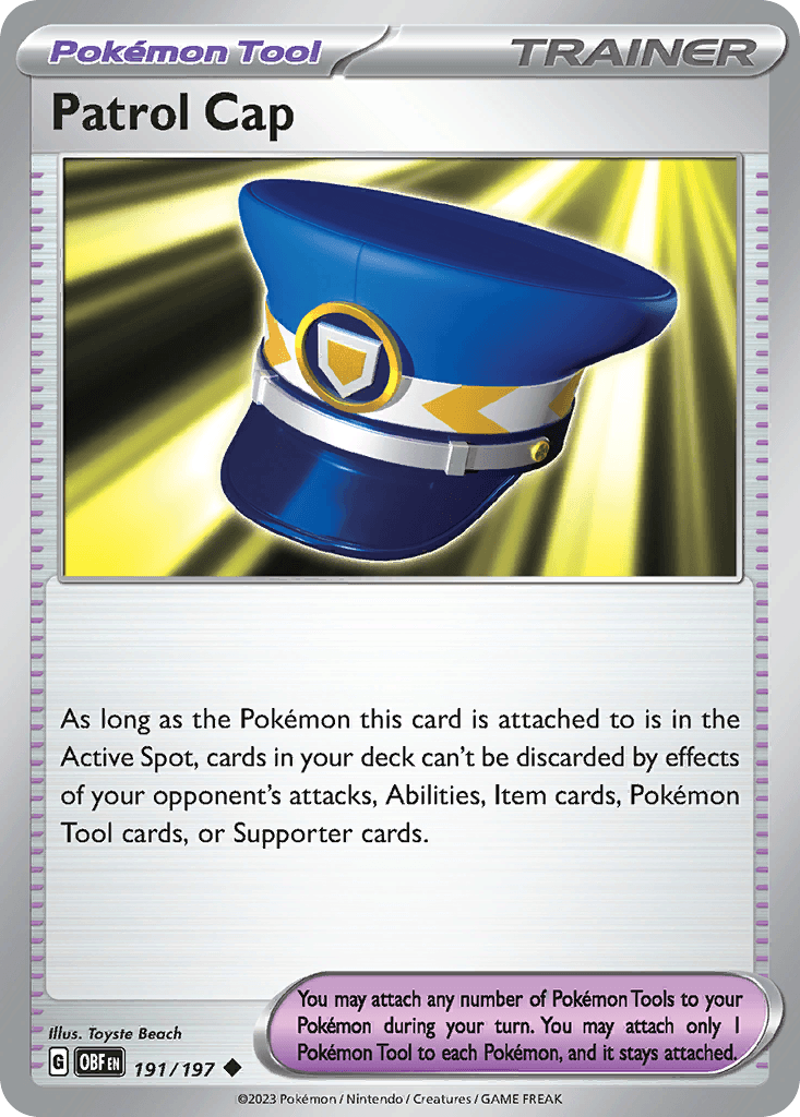 Patrol Cap — SV03: Obsidian Flames Pokémon TCG card by Toyste Beach