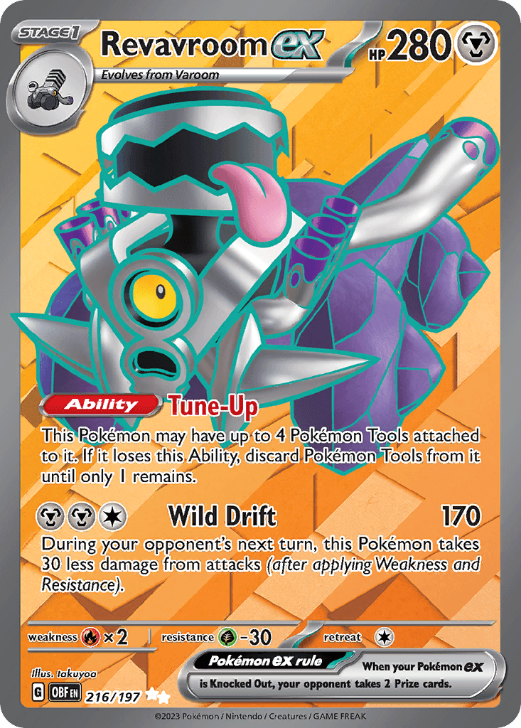 Revavroom ex - 216/197 — SV03: Obsidian Flames Pokémon TCG card by takuyoa