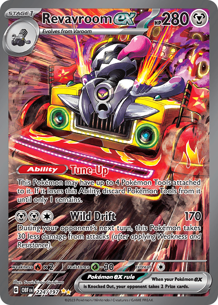 Revavroom ex - 224/197 — SV03: Obsidian Flames Pokémon TCG card by Souichirou Gunjima