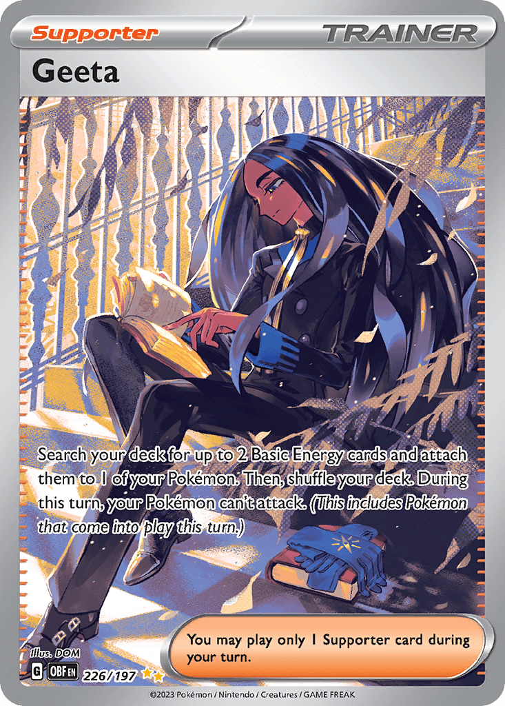 Geeta - 226/197 — SV03: Obsidian Flames Pokémon TCG card by DOM