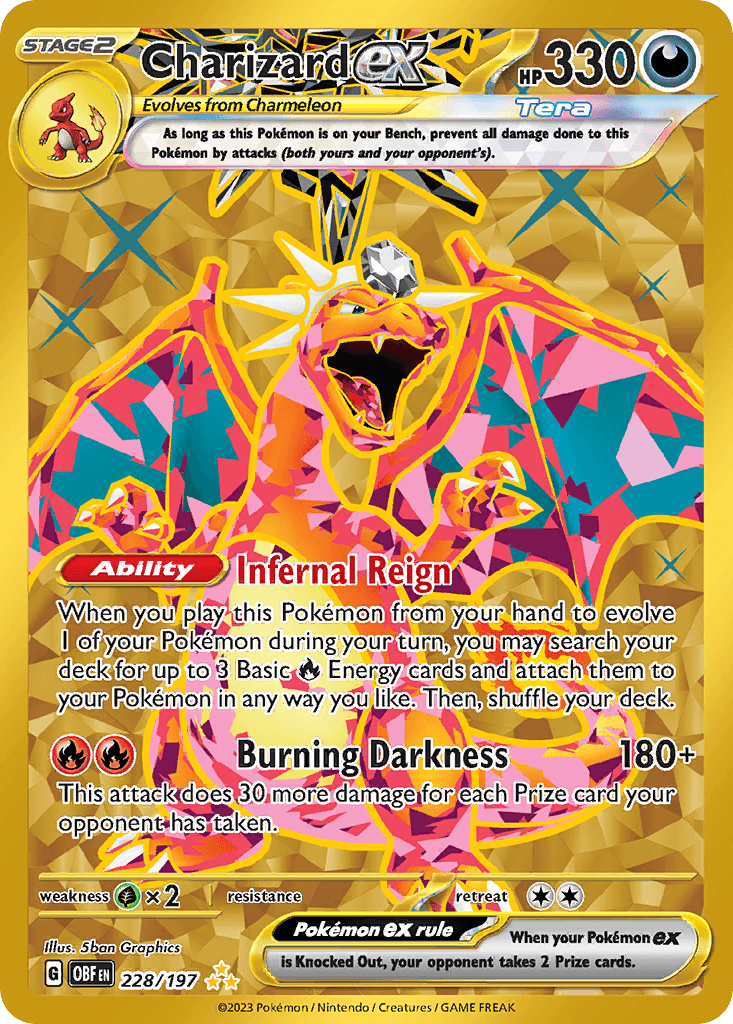 Charizard ex - 228/197 — Pokémon TCG card