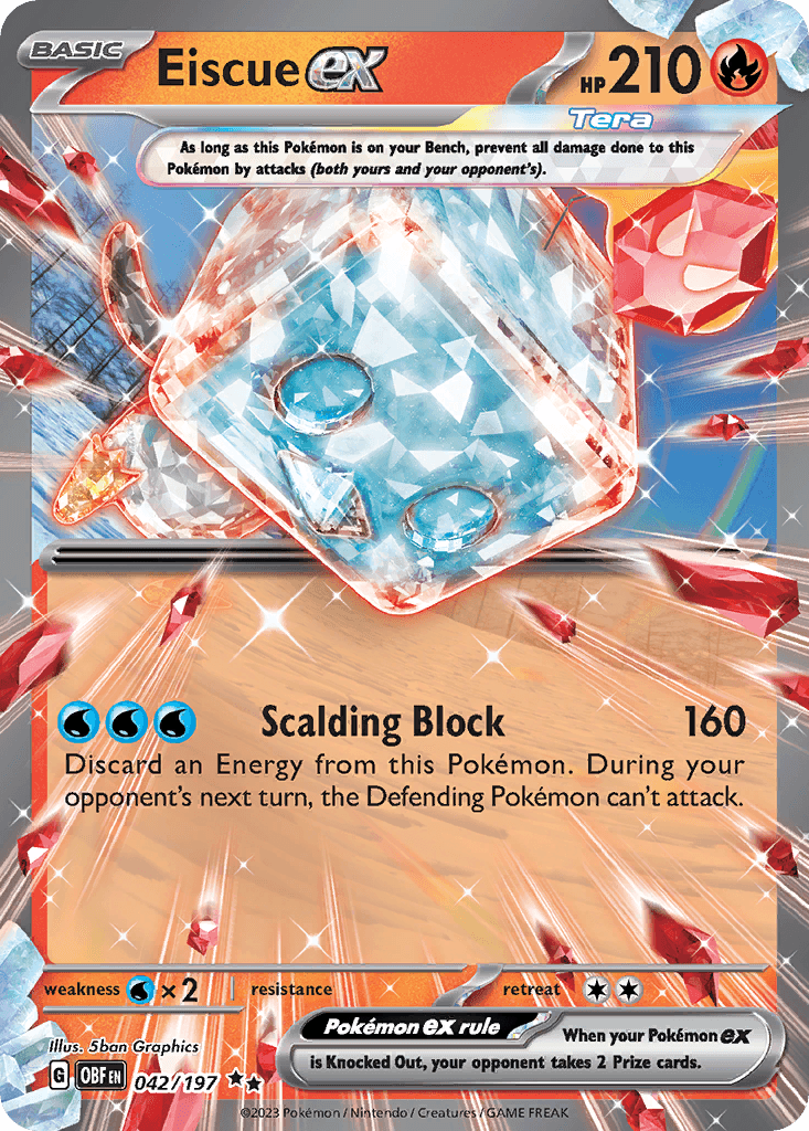 Eiscue ex — SV03: Obsidian Flames Pokémon TCG card by 5ban Graphics