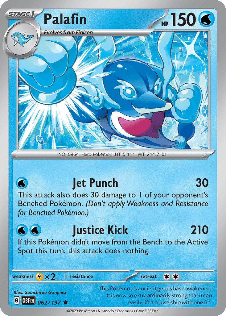 Palafin — SV03: Obsidian Flames Pokémon TCG card by Souichirou Gunjima