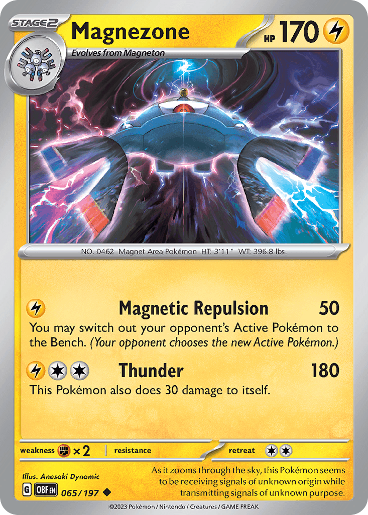 Magnezone — SV03: Obsidian Flames Pokémon TCG card by Anesaki Dynamic