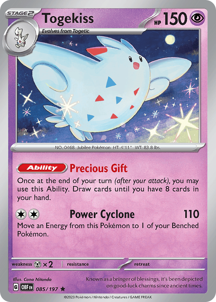 Togekiss — SV03: Obsidian Flames Pokémon TCG card by Cona Nitanda