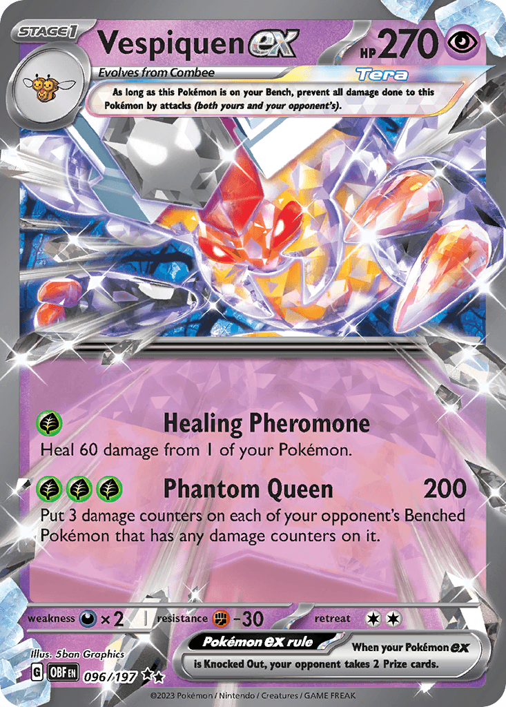 Vespiquen ex — SV03: Obsidian Flames Pokémon TCG card by 5ban Graphics
