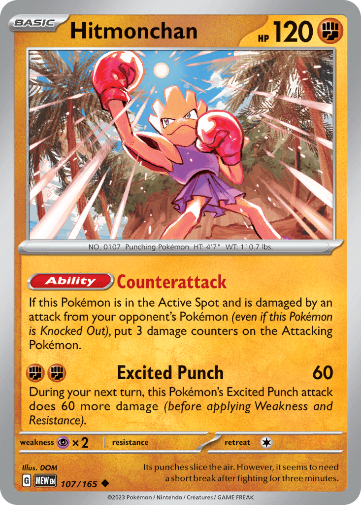 Hitmonchan — SV: Scarlet & Violet 151 Pokémon TCG card by DOM
