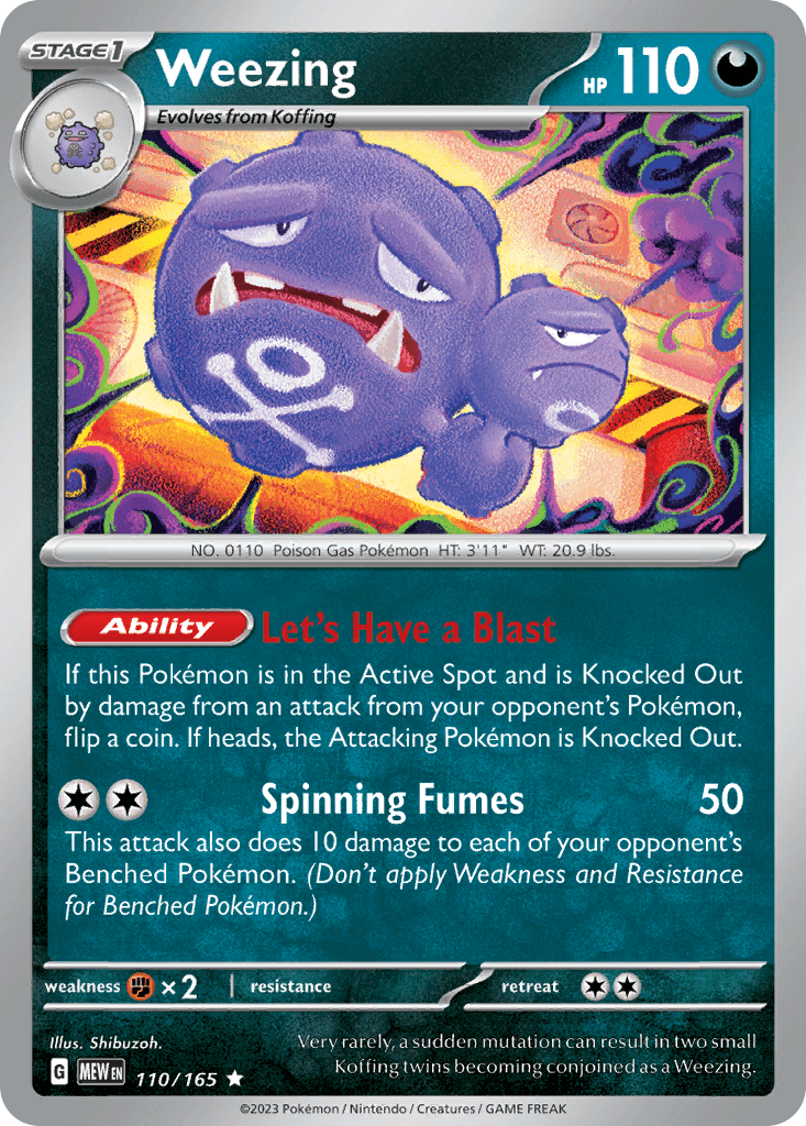 Weezing — SV: Scarlet & Violet 151 Pokémon TCG card by Shibuzoh.