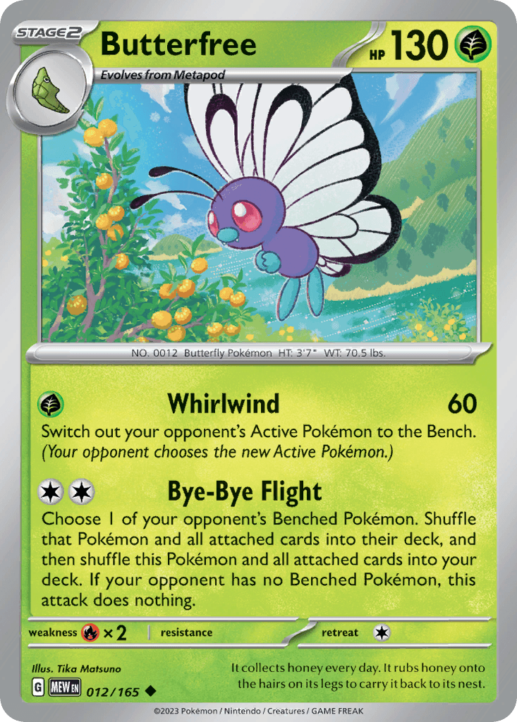Butterfree — SV: Scarlet & Violet 151 Pokémon TCG card by Tika Matsuno