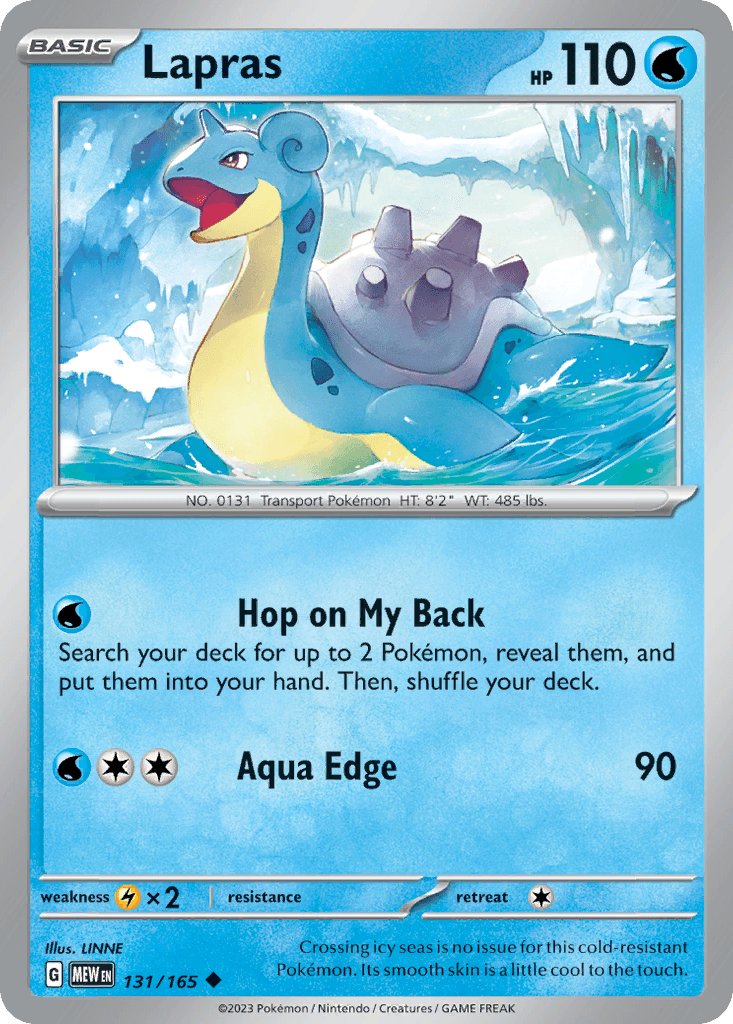 Lapras — SV: Scarlet & Violet 151 Pokémon TCG card by LINNE