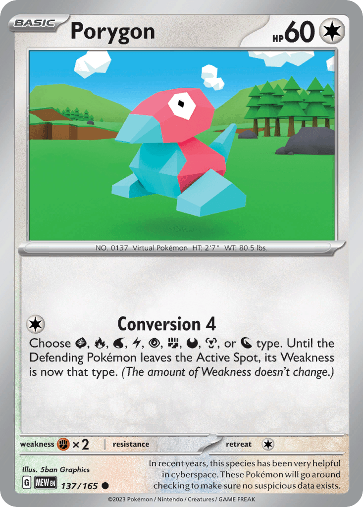 Porygon — SV: Scarlet & Violet 151 Pokémon TCG card by 5ban Graphics