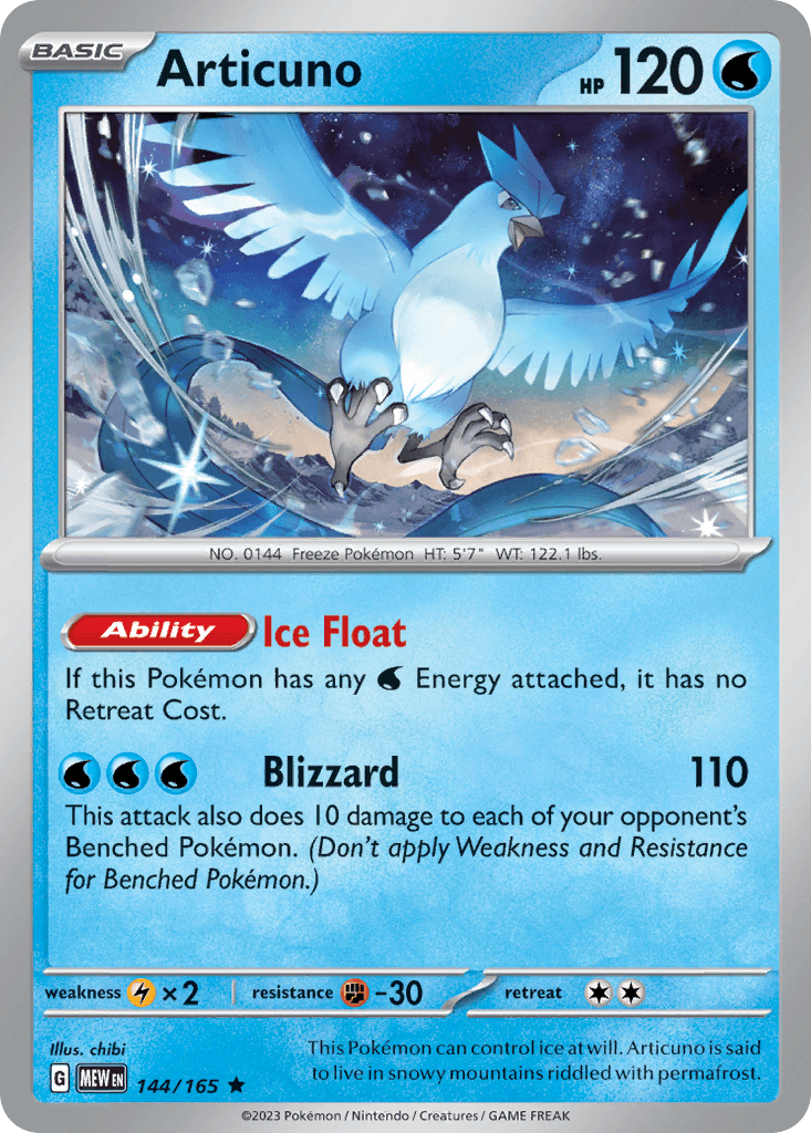 Articuno — SV: Scarlet & Violet 151 Pokémon TCG card by chibi