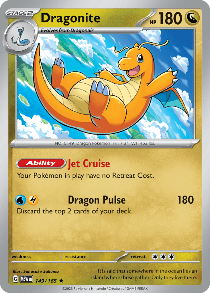 Dragonite — SV: Scarlet & Violet 151 Pokémon TCG card by Sanosuke Sakuma