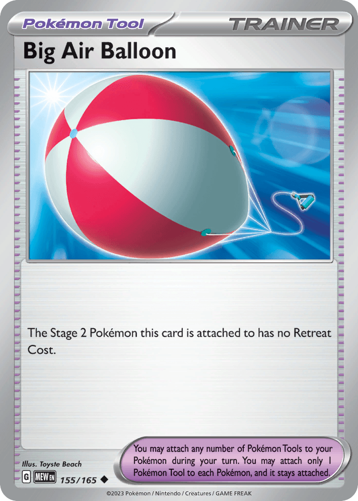 Big Air Balloon — SV: Scarlet & Violet 151 Pokémon TCG card by Toyste Beach