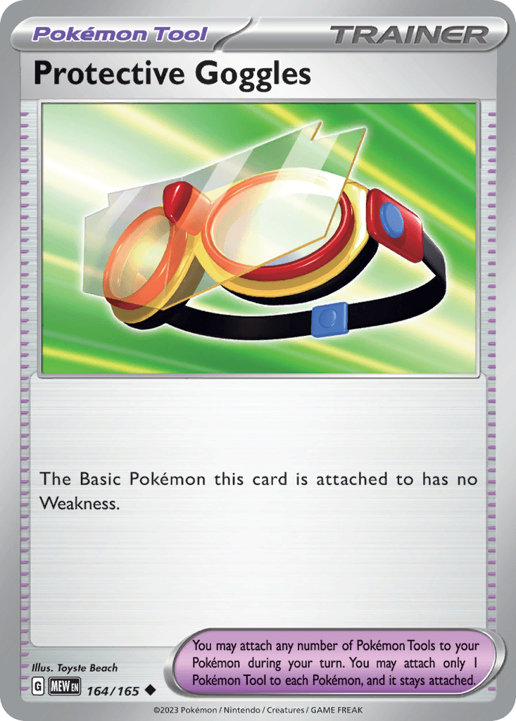 Protective Goggles — SV: Scarlet & Violet 151 Pokémon TCG card by Toyste Beach
