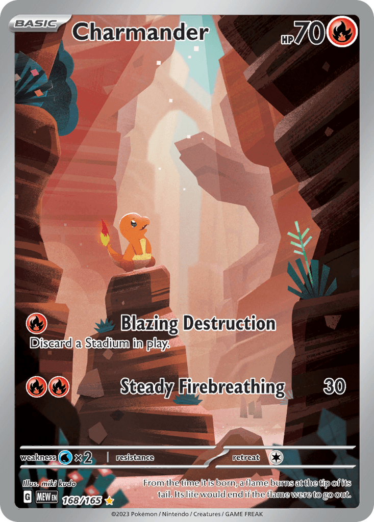 Charmander - 168/165 — Pokémon TCG card