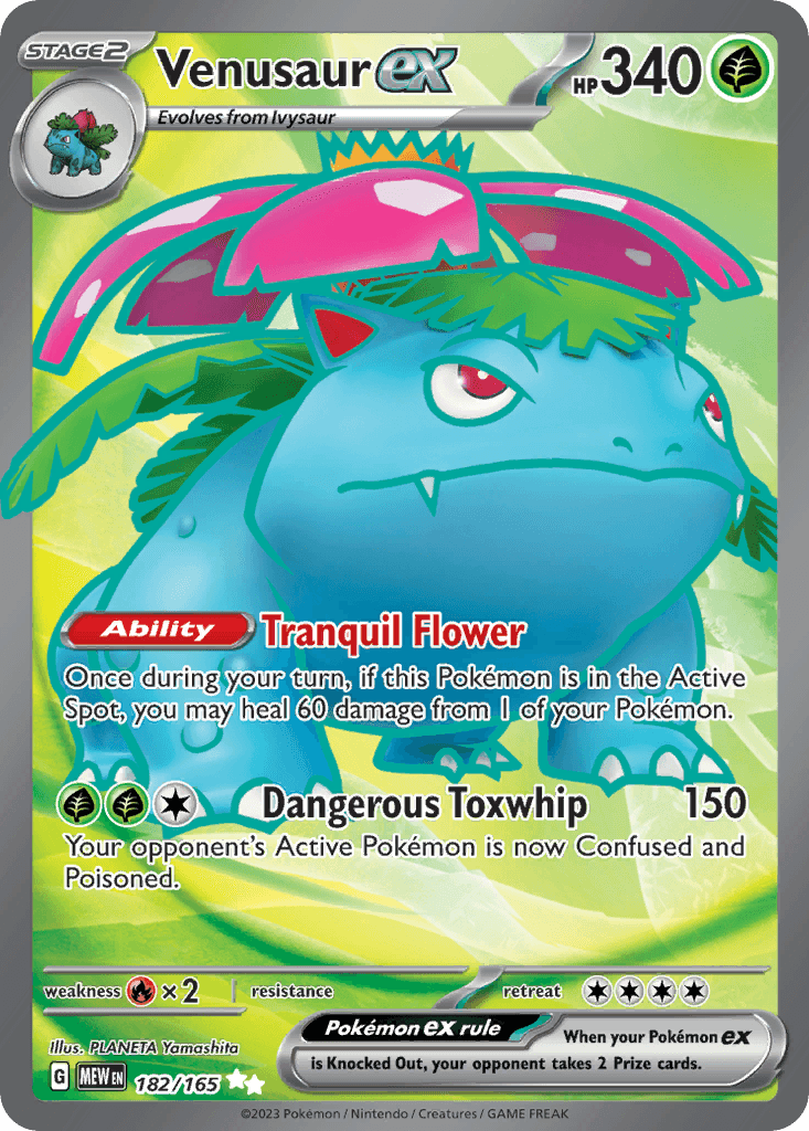 Venusaur ex - 182/165 — SV: Scarlet & Violet 151 Pokémon TCG card by PLANETA Yamashita