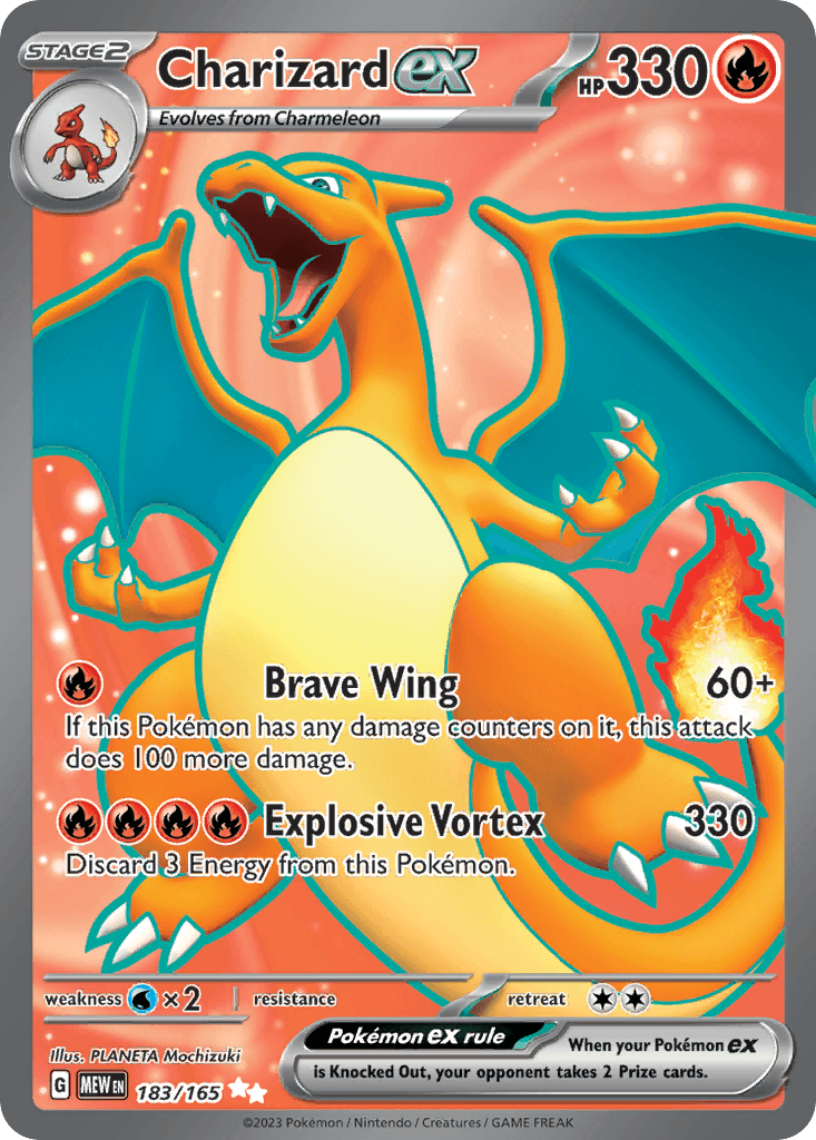 Charizard ex - 183/165 — SV: Scarlet & Violet 151 Pokémon TCG card by PLANETA Mochizuki