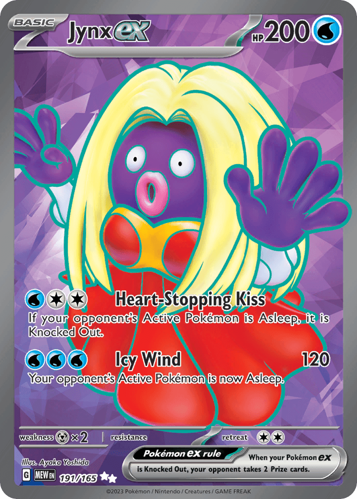 Jynx ex - 191/165 — SV: Scarlet & Violet 151 Pokémon TCG card by Ayaka Yoshida