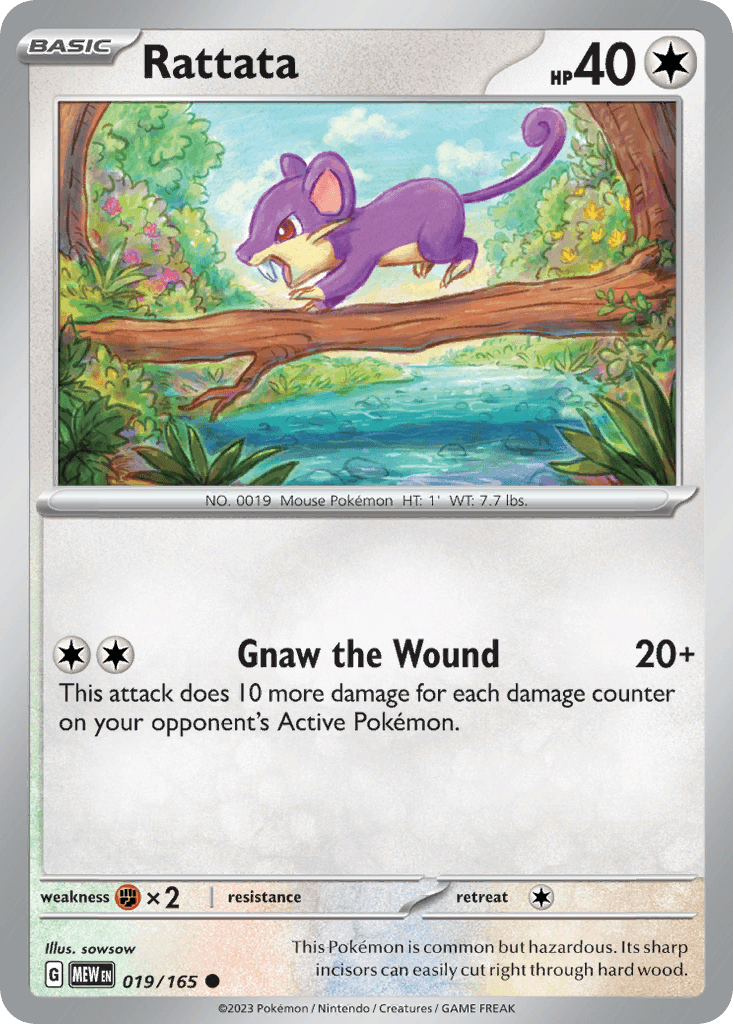 Rattata — SV: Scarlet & Violet 151 Pokémon TCG card by sowsow