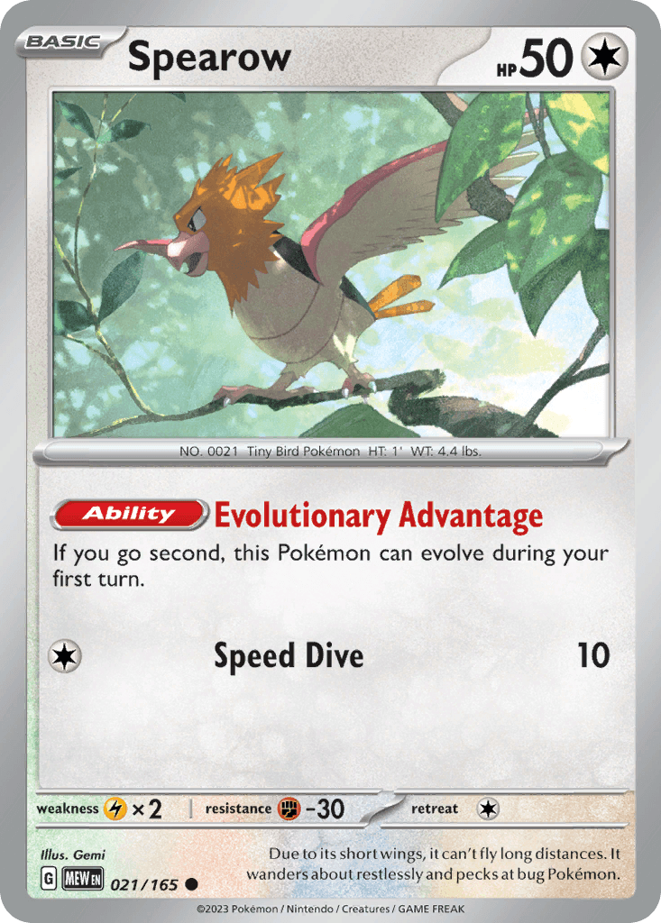 Spearow — SV: Scarlet & Violet 151 Pokémon TCG card by Gemi