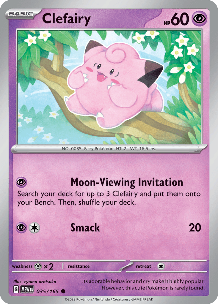 Clefairy — SV: Scarlet & Violet 151 Pokémon TCG card by ryoma uratsuka
