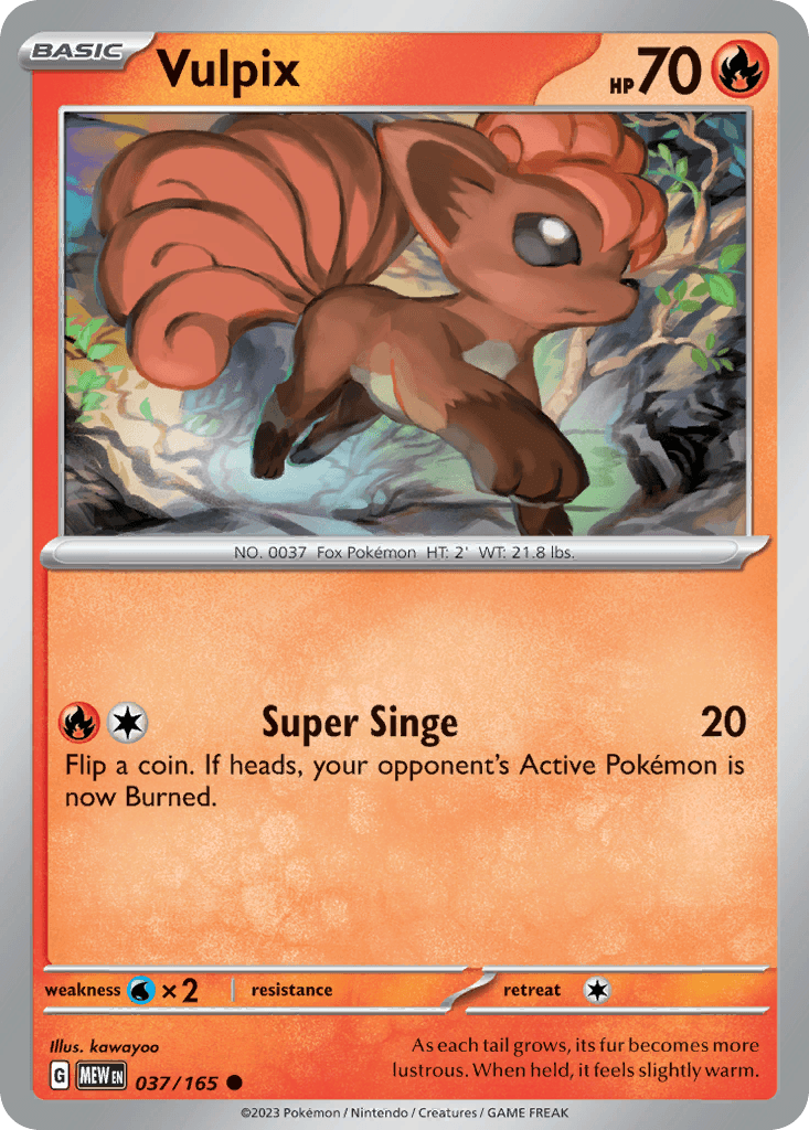 Vulpix — SV: Scarlet & Violet 151 Pokémon TCG card by kawayoo