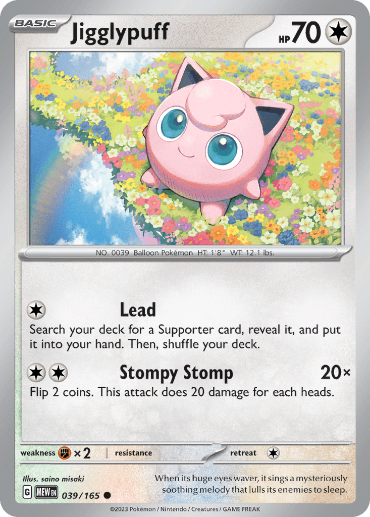 Jigglypuff — SV: Scarlet & Violet 151 Pokémon TCG card by saino misaki