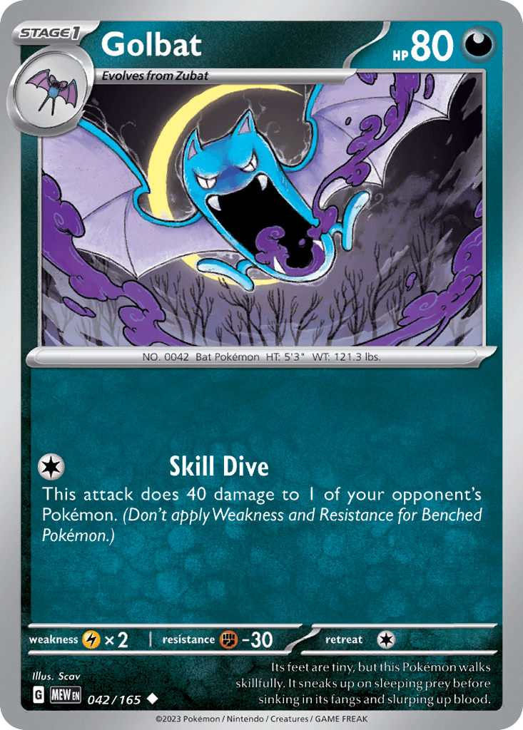 Golbat — SV: Scarlet & Violet 151 Pokémon TCG card by Scav