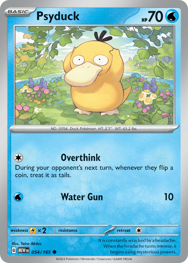 Psyduck - 054/165 — SV: Scarlet & Violet 151 Pokémon TCG card by Taira Akitsu