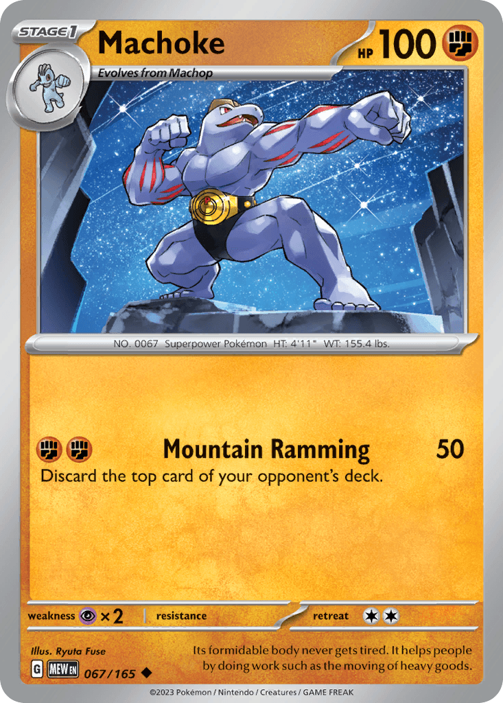 Machoke - 067/165 — SV: Scarlet & Violet 151 Pokémon TCG card by Ryuta Fuse