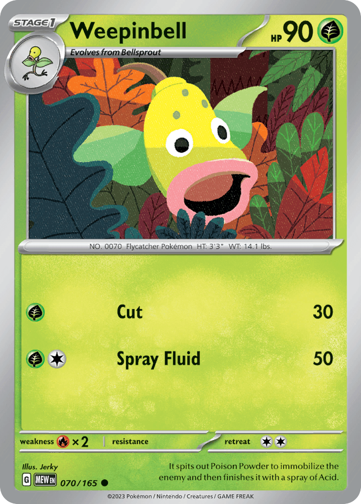 Weepinbell — SV: Scarlet & Violet 151 Pokémon TCG card by Jerky