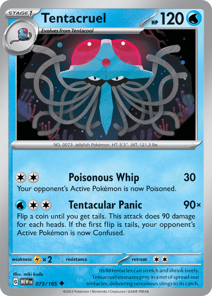 Tentacruel — SV: Scarlet & Violet 151 Pokémon TCG card by miki kudo