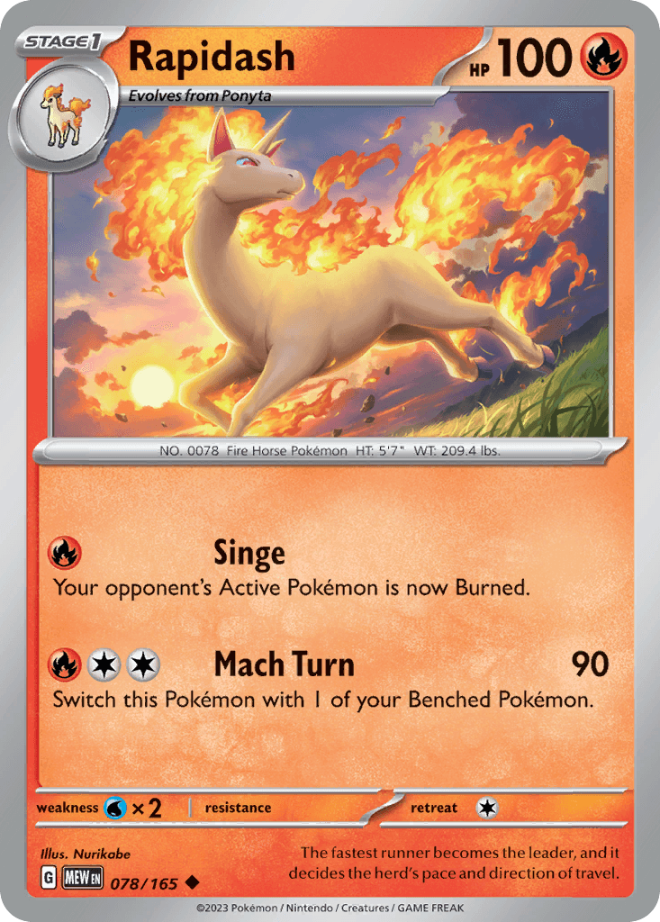 Rapidash — SV: Scarlet & Violet 151 Pokémon TCG card by Nurikabe