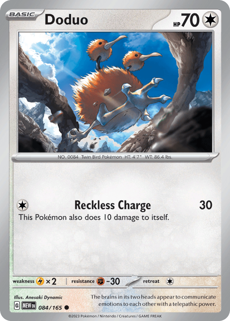 Doduo — SV: Scarlet & Violet 151 Pokémon TCG card by Anesaki Dynamic