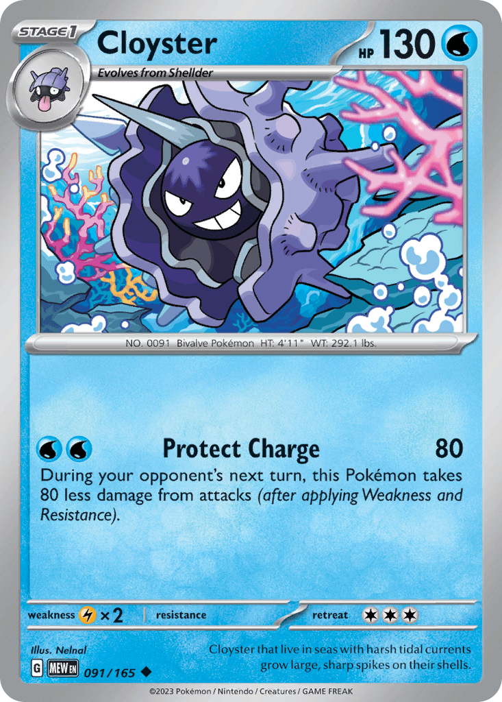Cloyster — SV: Scarlet & Violet 151 Pokémon TCG card by Nelnal