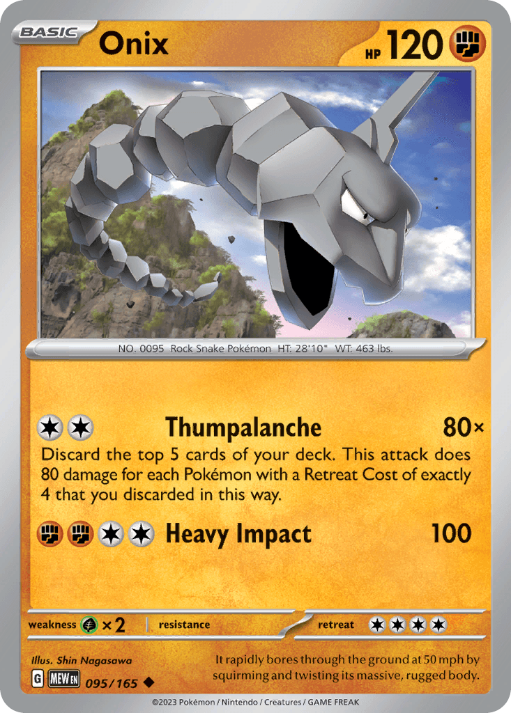 Onix — SV: Scarlet & Violet 151 Pokémon TCG card by Shin Nagasawa