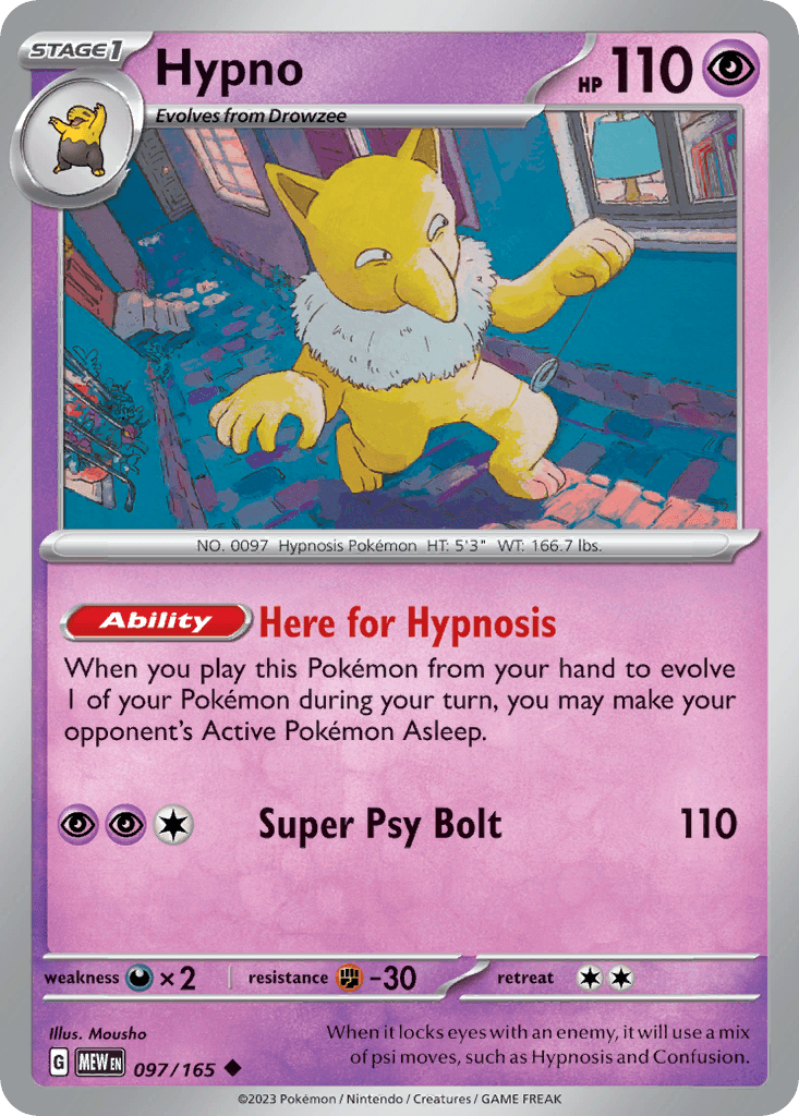 Hypno — SV: Scarlet & Violet 151 Pokémon TCG card by Mousho