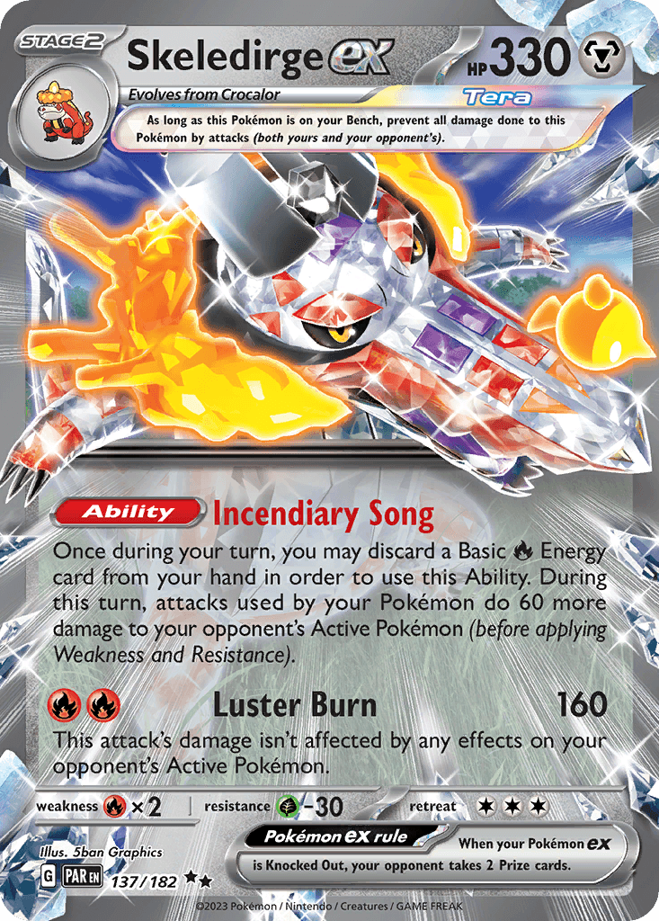 Skeledirge ex - 137 — Prize Pack Series Cards